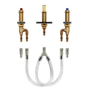 moen 4794 m-pact two-handle roman tub valve with 10-inch center and 1/2-inch pex cold expansion