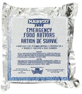 mainstay emergency food rations. one pack.