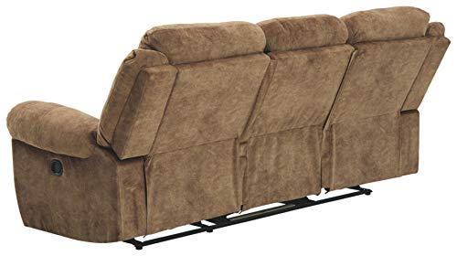 Signature Design by Ashley Huddle-Up Manual Reclining Sofa with Drop Down Table, Storage & USB Outlets, Brown