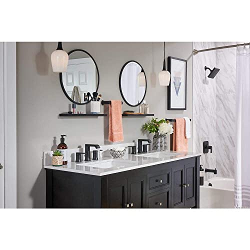 Moen 84763BL Genta 8 in. Widespread 2-Handle Bathroom Faucet in Matte Black