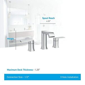Moen 84763BL Genta 8 in. Widespread 2-Handle Bathroom Faucet in Matte Black