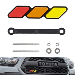 TRD Grille Decor Badge, 3-Color Upgrade Emblem, Universal Compatible with Toyota 4Runner Tacoma Tundra & Other Mesh or Slotted Grille (Red)