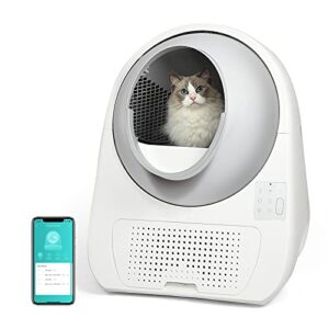 boqii automatic cat litter box, [13l ultra-large waste box] [multi-cat recognition] self cleaning cat litter box with removable filter by catlink app remote control for multiple cats