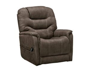 signature design by ashley ballister contemporary power lift recliner, brown
