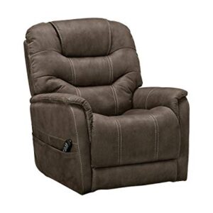 Signature Design by Ashley Ballister Contemporary Power Lift Recliner, Brown