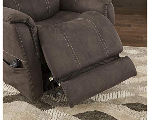 Signature Design by Ashley Ballister Contemporary Power Lift Recliner, Brown