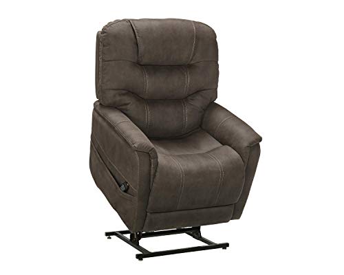 Signature Design by Ashley Ballister Contemporary Power Lift Recliner, Brown