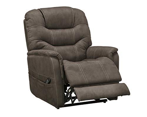 Signature Design by Ashley Ballister Contemporary Power Lift Recliner, Brown