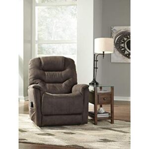 Signature Design by Ashley Ballister Contemporary Power Lift Recliner, Brown