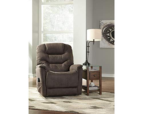 Signature Design by Ashley Ballister Contemporary Power Lift Recliner, Brown