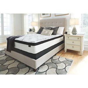 Signature Design by Ashley Chime 12 Inch Plush Hybrid Mattress, CertiPUR-US Certified Foam, Queen White