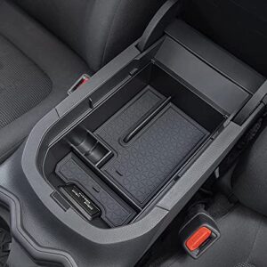 jdmcar center console tray organizer compatible with 2023 toyota rav4 2022 2021 2020 2019 accessories, armrest insert container abs material secondary storage box