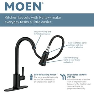 Moen 87014SRS Essie Pull-Down Sprayer Kitchen Faucet in Spot Resist Stainless with Soap Dispenser, Spot Resist Stainless