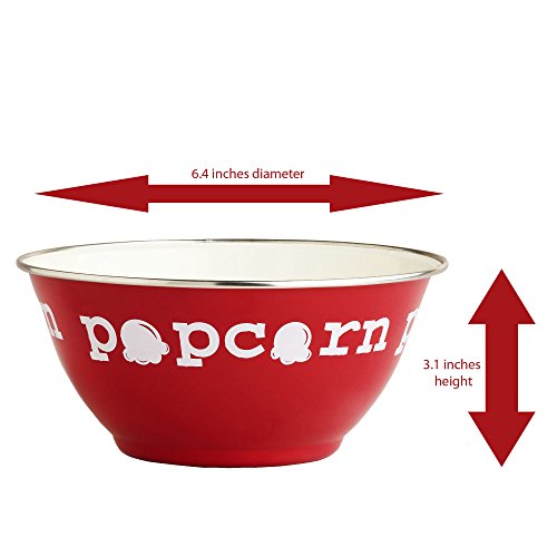 World Market Popcorn Server Bowl - Microwave Popcorn Bowl - Popcorn Mixed Serving Dish Bowl - Gift Set Ideal for Movie Night and Party - Popcorn Serving Dish - Light and Sturdy - Large - Set of 4