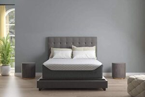 signature design by ashley 14 inch elite plush mattress, green tea & charcoal infused gel memory foam, queen