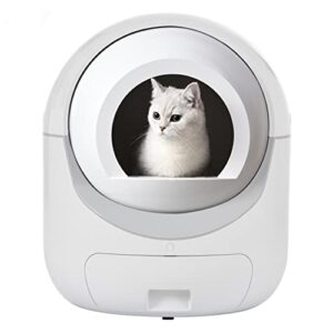 Only Warm Cat Litter Box,Self Cleaning Automatic Cat Litter Box,with APP Control & Safe Alert & Smart Health Monitor Extra Large Cat Litter Box.