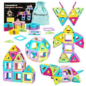 cameparck magnetic tiles toys for 3 4 5 6 7 8+ year old boys girls upgrade macaron magnetic blocks building set for toddlers stem creativity inspirational recreational educational conventional