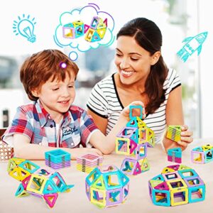 Cameparck Magnetic Tiles Toys for 3 4 5 6 7 8+ Year Old Boys Girls Upgrade Macaron Magnetic Blocks Building Set for Toddlers STEM Creativity Inspirational Recreational Educational Conventional