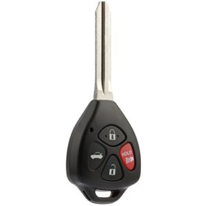 car key fob keyless entry remote fits toyota 2010-2013 corolla, 2009-2016 venza (gq4-29t, 1470a-10t, 89070-02270)