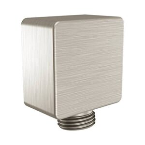 moen a721bn square drop ell handheld shower wall connector, brushed nickel
