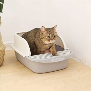 HONGFEISHANGMAO Cat Box Pet Toilet Cat Bedpans Cat Dog Tray Sandbox Home Plastic Anti Splash Bedpan Cats Litter Box Cat Dog Clean Toilet Supplies Cat Furniture (Color : Pink, Size : 31.2x13.7x44.3CM)