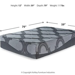 Signature Design by Ashley Ashley Hybrid 12" Firm Mattress, CertiPUR-US Certified Gel Foam, Queen