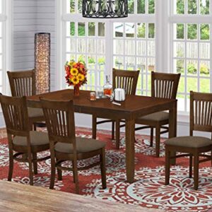 East West Furniture LYVA7-ESP-C Dining Set, 7-Piece