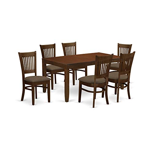 East West Furniture LYVA7-ESP-C Dining Set, 7-Piece