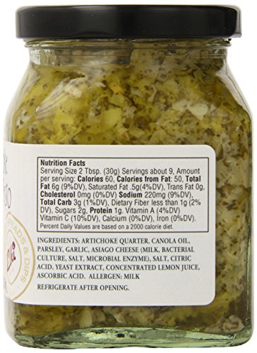 World Market Elki's Gourmet Artichoke Lemon Pesto Sauce - Creamy Spreads for Pasta, Baked Chicken, Fish and Crackers - Made from Fresh and Natural Ingredients - Mediterranean Inspired - 10 Ounce