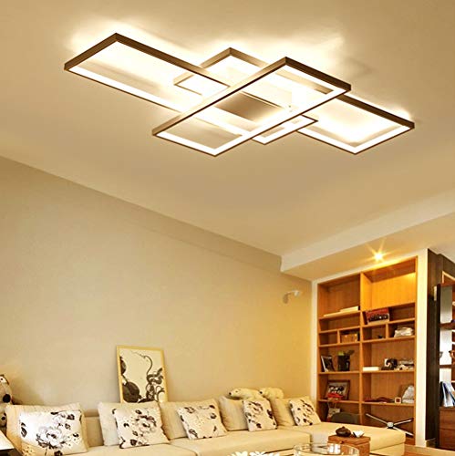 LED Living Room Dining Room Flush Mount Ceiling Light Fixtures Ceiling Hanging Lighting Dimmable Remote Acrylic Chandeliers Modern Designer 3 Rectangle Hotel Lobby Kitchen Bedroom Decor Ceiling Lamp