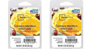 2 pack cranberry mandarin scented wax cubes