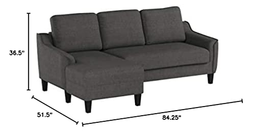 Signature Design by Ashley Jarreau Contemporary Sofa Chaise Sleeper Chofa, Gray