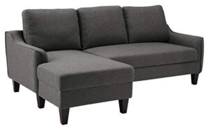 signature design by ashley jarreau contemporary sofa chaise sleeper chofa, gray