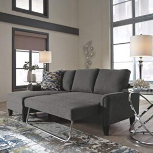 Signature Design by Ashley Jarreau Contemporary Sofa Chaise Sleeper Chofa, Gray