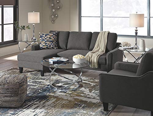 Signature Design by Ashley Jarreau Contemporary Sofa Chaise Sleeper Chofa, Gray