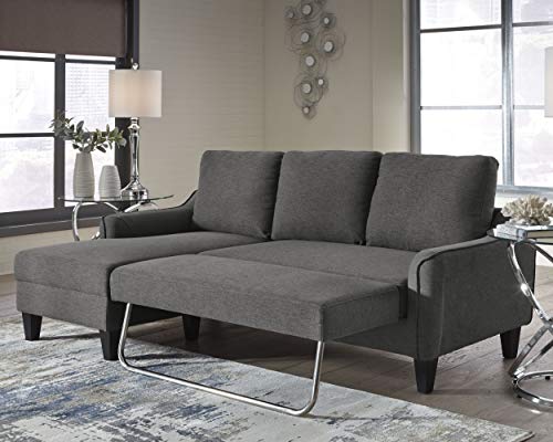 Signature Design by Ashley Jarreau Contemporary Sofa Chaise Sleeper Chofa, Gray