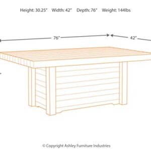 Signature Design by Ashley Sommerford Farmhouse Reclaimed Pine Wood Dining Table, Seats up to 6, Brown