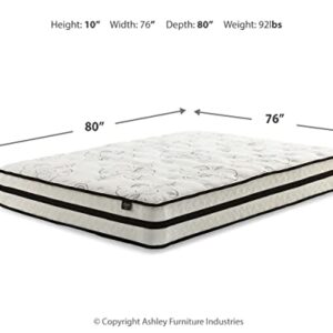 Signature Design by Ashley Chime 10 Inch Medium Firm Hybrid Mattress, CertiPUR-US Certified Foam, King
