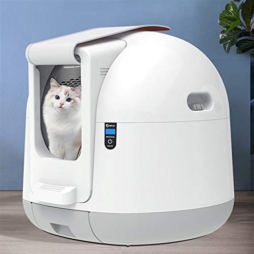 HONGFEISHANGMAO Cat Box Fully Enclosed Automatic Cat Litter Box Large Cat Toilet Intelligent Silent Pet Toilet Cat WC Pet Product Cat Furniture