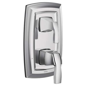 moen ut3611 voss collection m-core 3-series 2-handle shower trim with integrated transfer, valve required, chrome