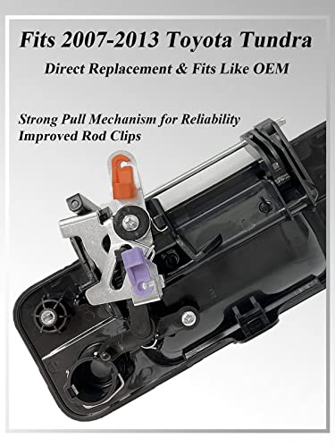 SYOAUTO Tailgate Handle for 2007-2013 Toyota Tundra Liftgate Latch Handle with Keyhole Replaces# 69090-0C040, 690900C040, 81213