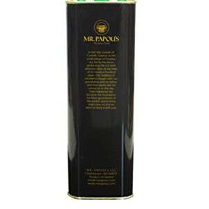 Mr. Papou's | Extra Virgin Olive Oil | First Cold Pressed | Family Owned | Harvested in Greece | 3 Liter - 101.4 fl oz (3 Liter)