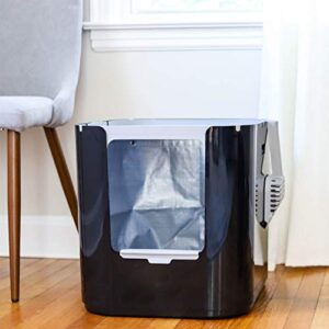 Modkat XL Litter Box, Top or Front-Entry Configurable, Includes Scoop and Liners - Black