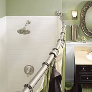 Moen CSR2160BN 54-Inch to 72-Inch Adjustable Length Fixed Mount Single Curved Shower Rod, Brushed Nickel