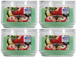 mainstays 11.5oz scented candle, sweet apple 4-pack