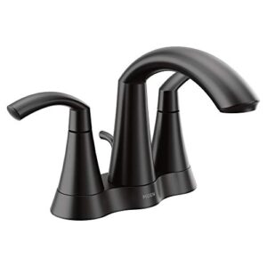 moen 6172bl glyde two handle high arc centerset bathroom faucet, matte black