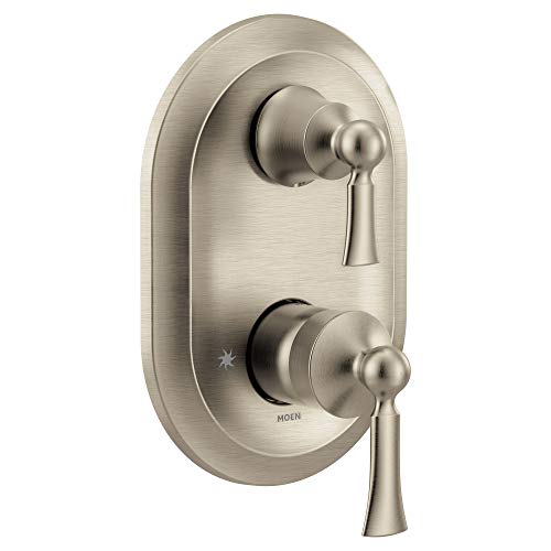 Moen UT5500BN Wynford M-CORE 3-Series 2-Handle Shower Trim with Integrated Transfer, Valve Required, Brushed Nickel