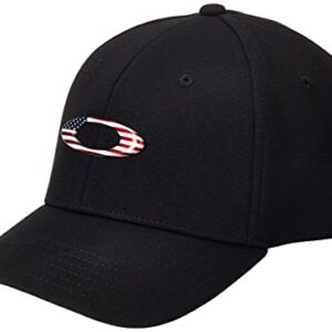 Oakley mens Tincan Cap Hat, Black/American Flag, Large-X-Large US