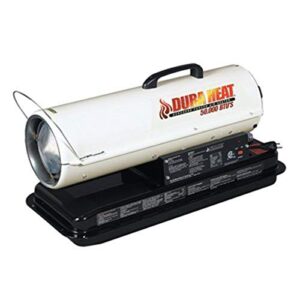 dura heat dfa50 50k btu kero forced air heater with carrying handle,white/black