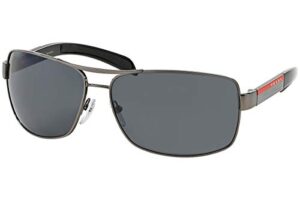prada sport ps54is sunglasses-5av/5z1 gunmetal (polarized gray lens)-65mm